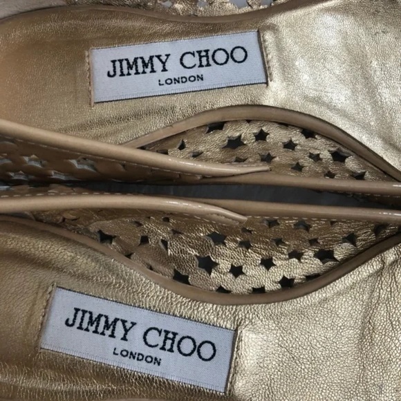 Jimmy Choo Star Cutout Nude Patent Ballet Flats w Star Cut-Outs 🤩 - Picture 3 of 7